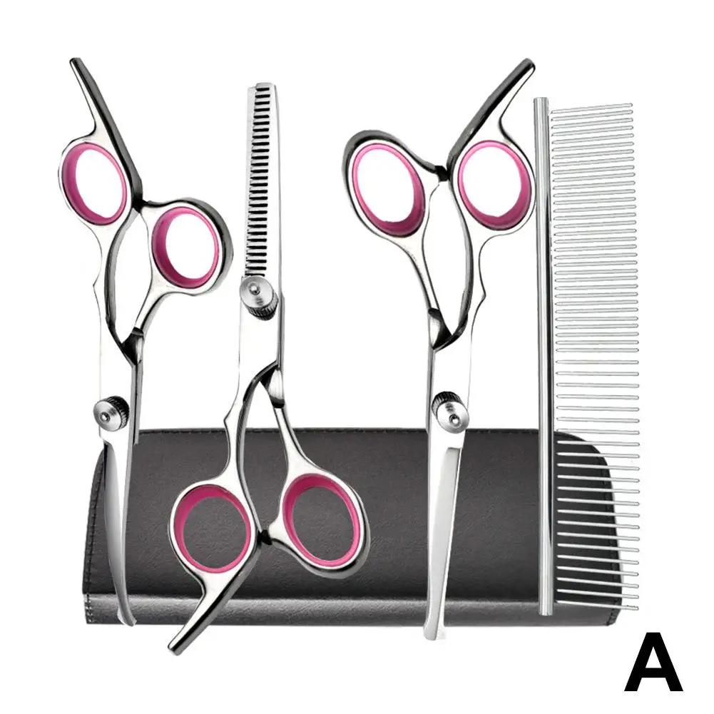 Professional Pet Grooming Scissors With Round Head - Steel Dog Hair Shears For Effortless Trimming Safe And Preci N6A5