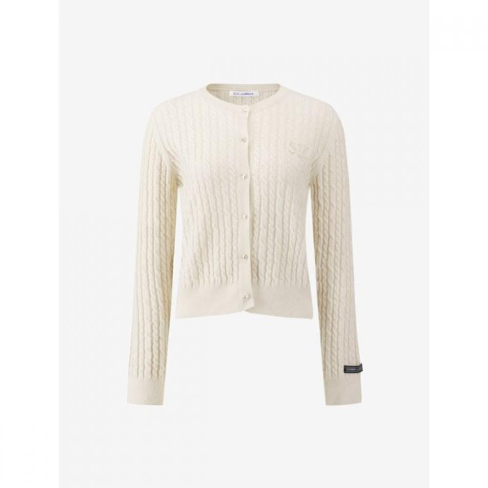 Cc Collect Cashmere Blended Cable Cardigan C254ksl142