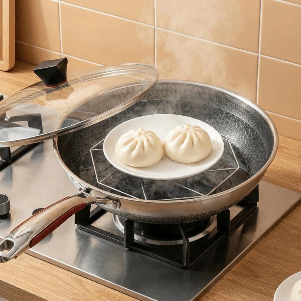 Heat Insulation Steamer Rack Stainless Steel Cooking Stand Practical Bowl Mat for Home