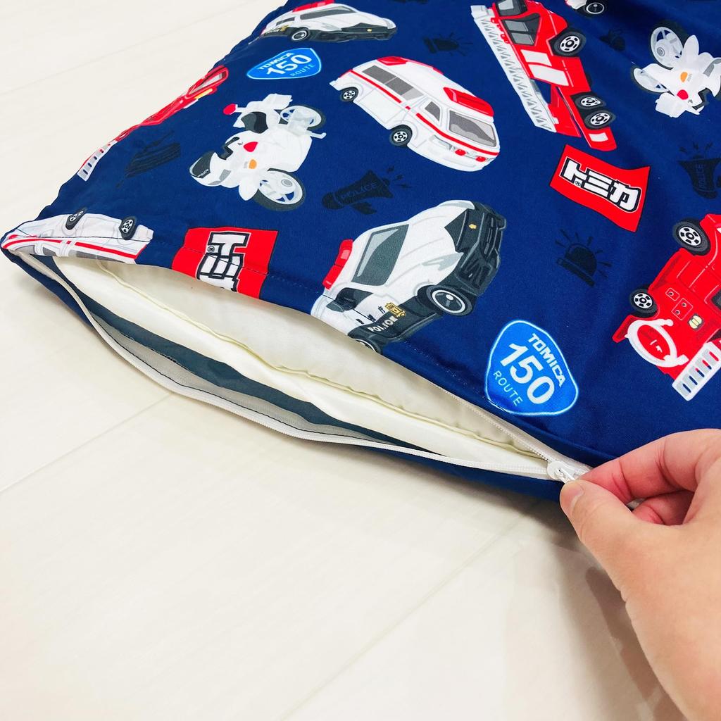 MORIPiLO Tomica Einzel-Futonbezug Einsatzfahrzeug Weich Pfirsichfarben Juniorgröße für Niedlich Polizei Feuerwehr Krankenwagen Morishita Makura (Tomica Skin) Kinder, Marineblau,