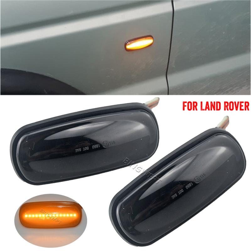 LED Side Marker Light Dynamic For Land Rover Discovery 2 1999-2004 Defender Freelander 1 2002-2005 Turn Signal Flowing Light