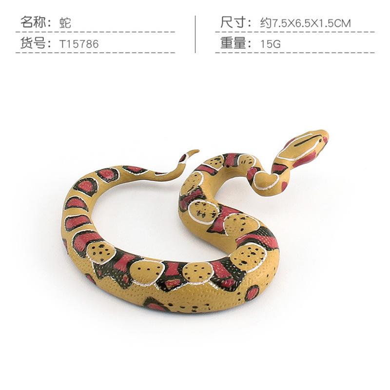 Simulated Reptile Snake Model Corn Snake Rattlesnake Red-Tailed Snake Tricky Desktop Static Ornament Toy