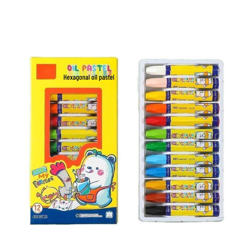 Saubere, sichere Ölpastellkreiden für Kinder - Wachsmalstifte für Kindergarten & erste Klasse, erhältlich in 12, 24 oder 36 Farben