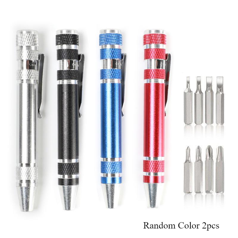 1pc, 8-in-1 Magnetic Screwdriver Set - Durable Aluminum Alloy, Portable with Detachable Cover, Household Daily Use Tools