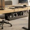 Adhesive Mount Under Desk Cable Management Tray PVC No Punch Cable Organizer  Study Room