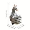 Animal Themed Resin Flower Pot in For Zebra Pattern for Garden Decoration Indoor Plant Display and Home Accent Piece