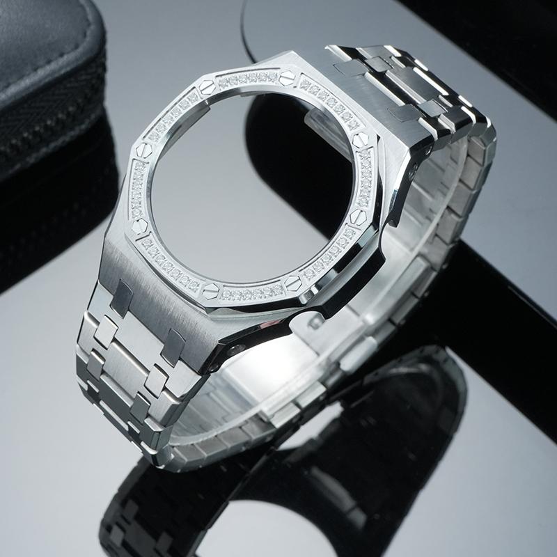 Kovová sada na úpravu GA2100 Pro Casio GA2100 2110 GA-B2100 Pouzdro a řemínek z nerezové oceli Náhradní modifikační příslušenství