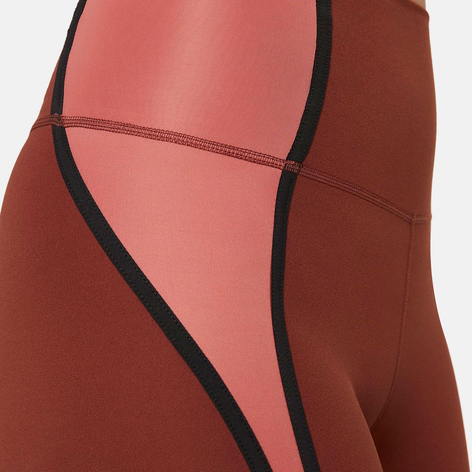 Nike Леггинсы Yoga Dri-FIT Luxe 7/8 Color Block с высокой талией женские леггинсы красные — фото 4