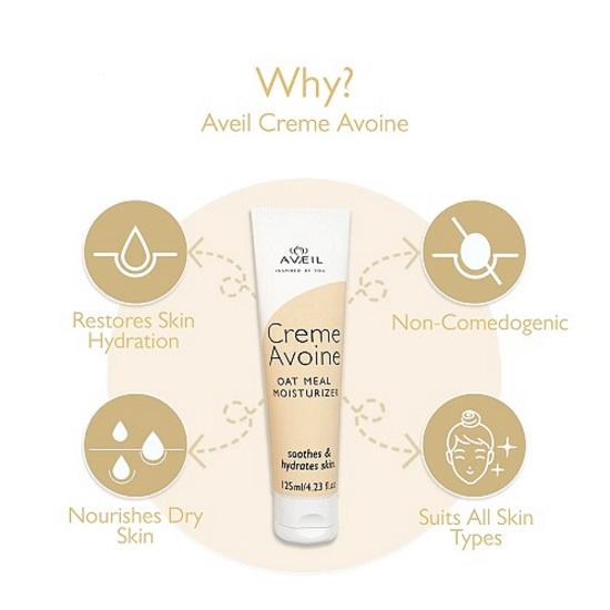 Aveil Creme Avoine Skin Moisturizer For Hydrating & Soothing 125ml