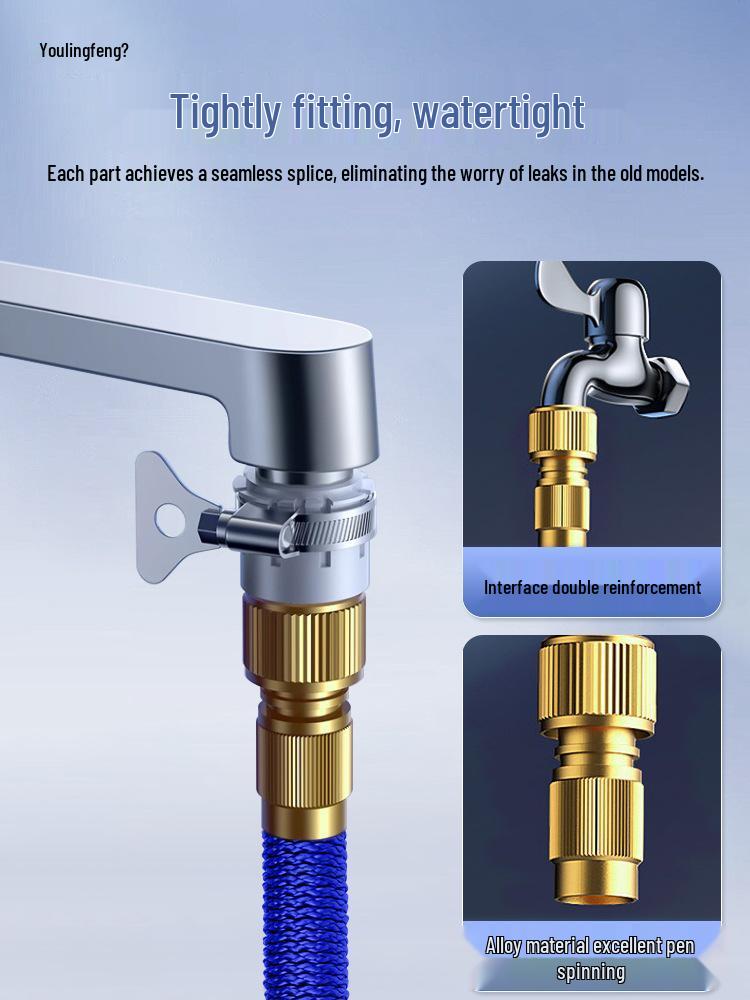Telescopic High Pressure Car Wash Water Gun with Explosion-Proof Garden Hose