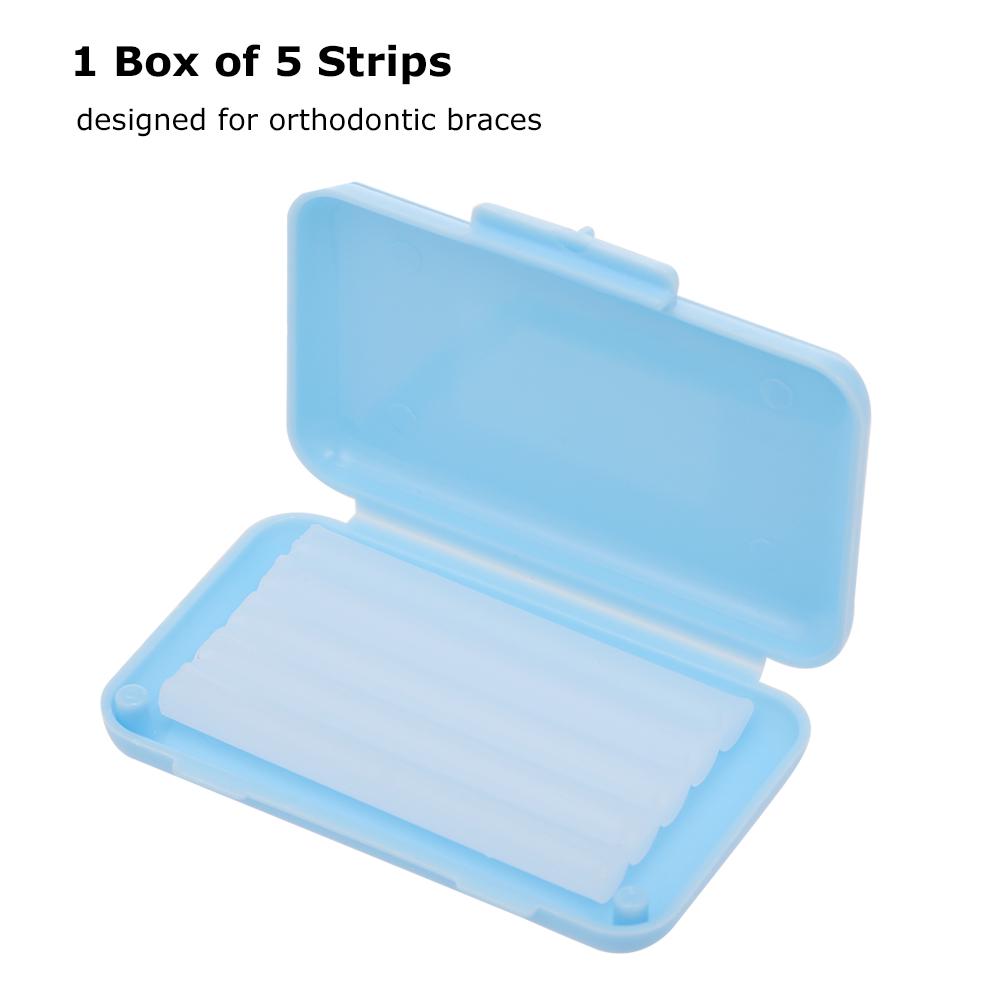 Kit de cire dentaire 10 pièces, soulagement de la douleur pour les porteurs d'appareils orthodontiques, 1 boîte de 5