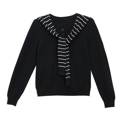 Betu Women's Knit Sweater with Detachable Shawl