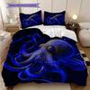Octopus Pattern Bedding Quilt Set Quilt Cover Pillowcase Home Decoration Birthday Gift (1 * Duvet Cover + 2 * Pillowcase, Without Core)