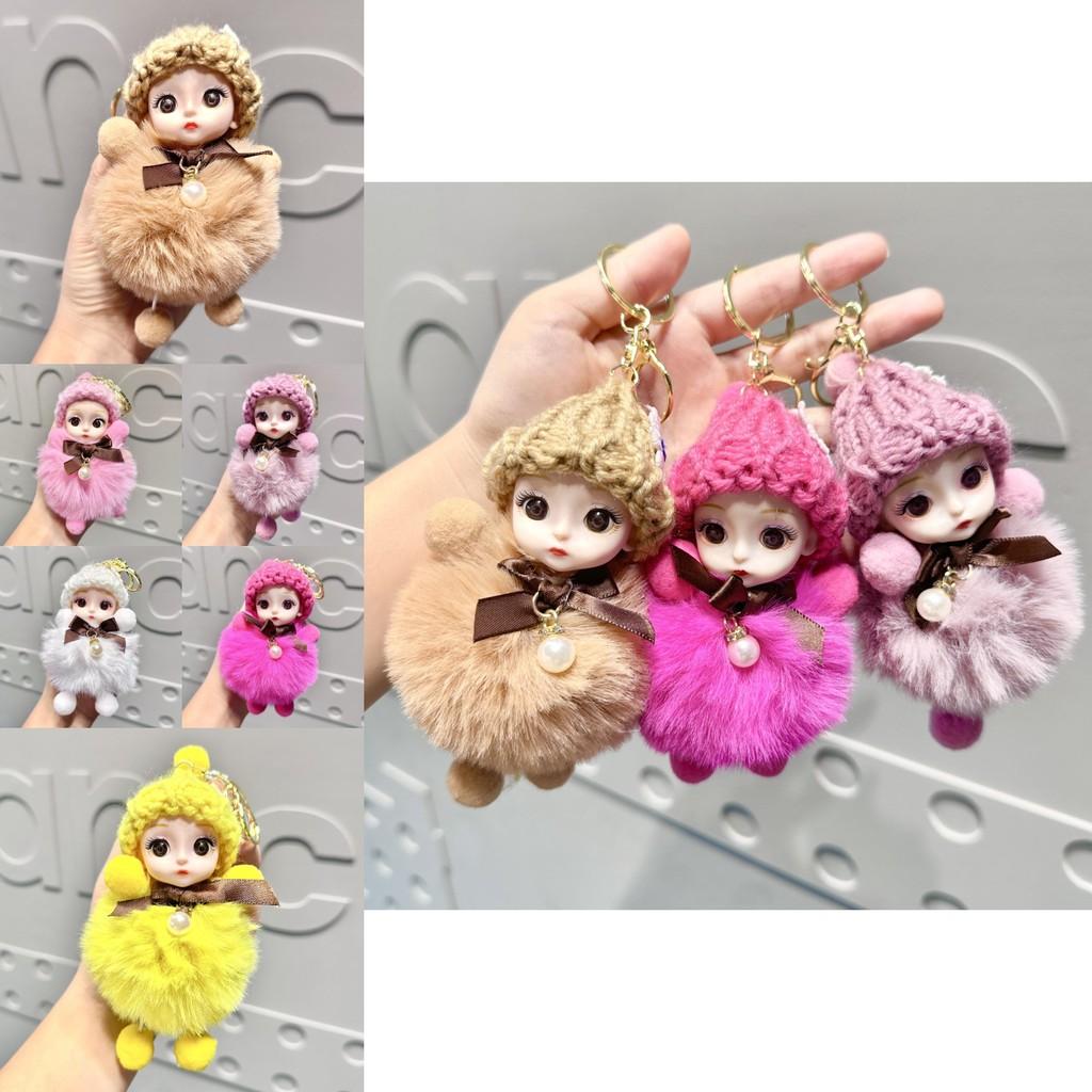 Charming Plush Big-eyed Doll Keychain For Lovely Bag Accessories And Gift Ideas