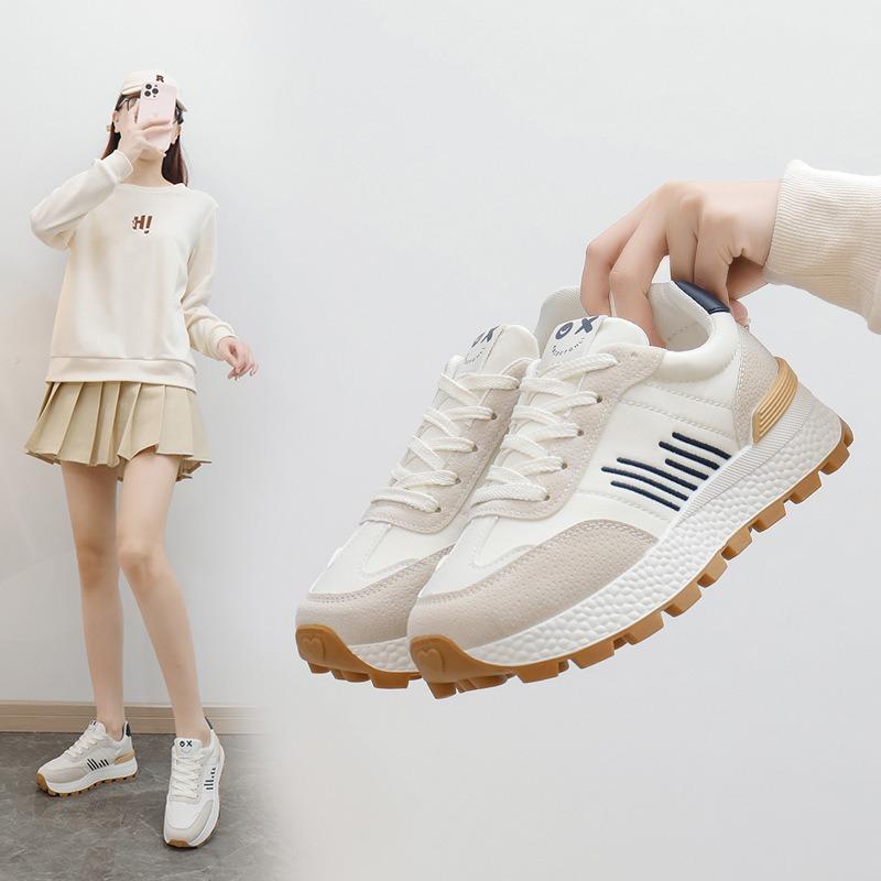 New Shoes Woman Flats Casual Platform Shoes Summer New Comfortable Leather Sneakers Women Lace-up Vulcanize Shoe Chaussure Femme