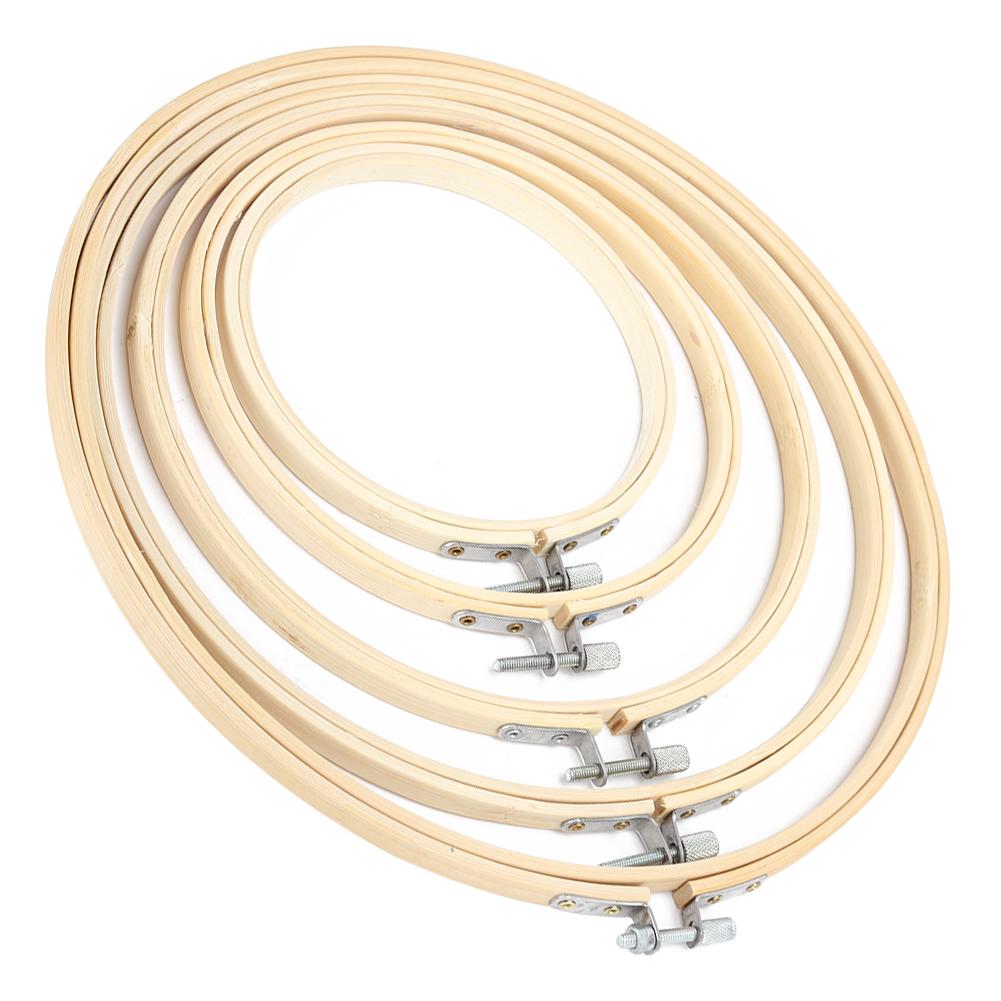 5 Stück Runde Stickrahmen Kreuzstichrahmen Ring Schleife Bambus Handnähwerkzeuge