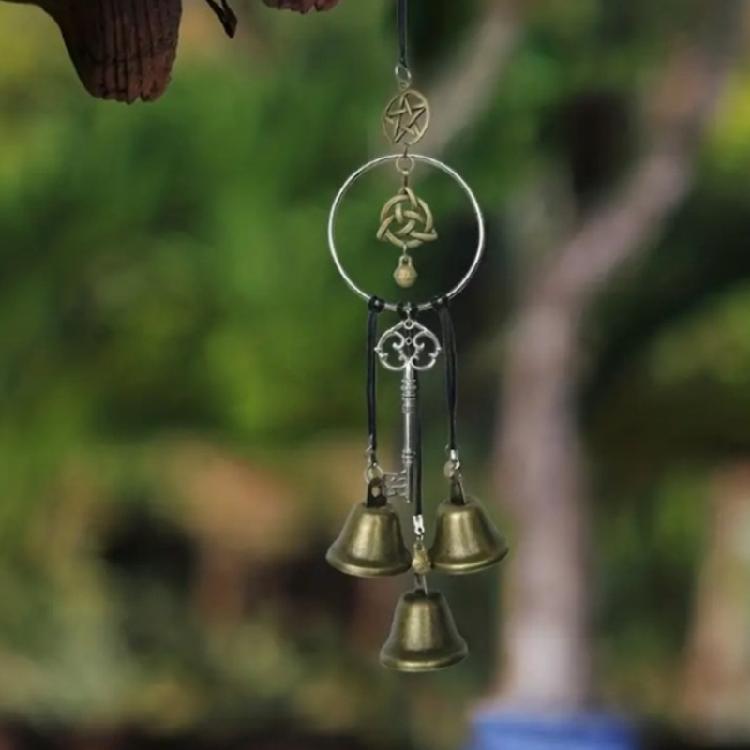 Wiccan Bells Wind Chimes Witch Wind Chimes Door Hangers Hanging Witch Bells Protections Witchcraft Decors Home Decors
