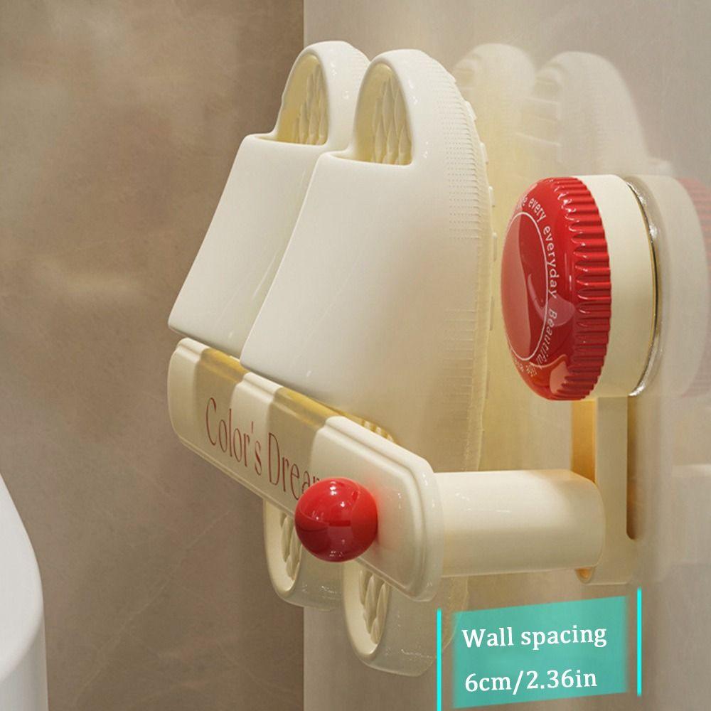 Wall Mounted Suction Cup Shoe Rack Reusable Shoe Hangers Hanging Slippers Organizer  Balcony