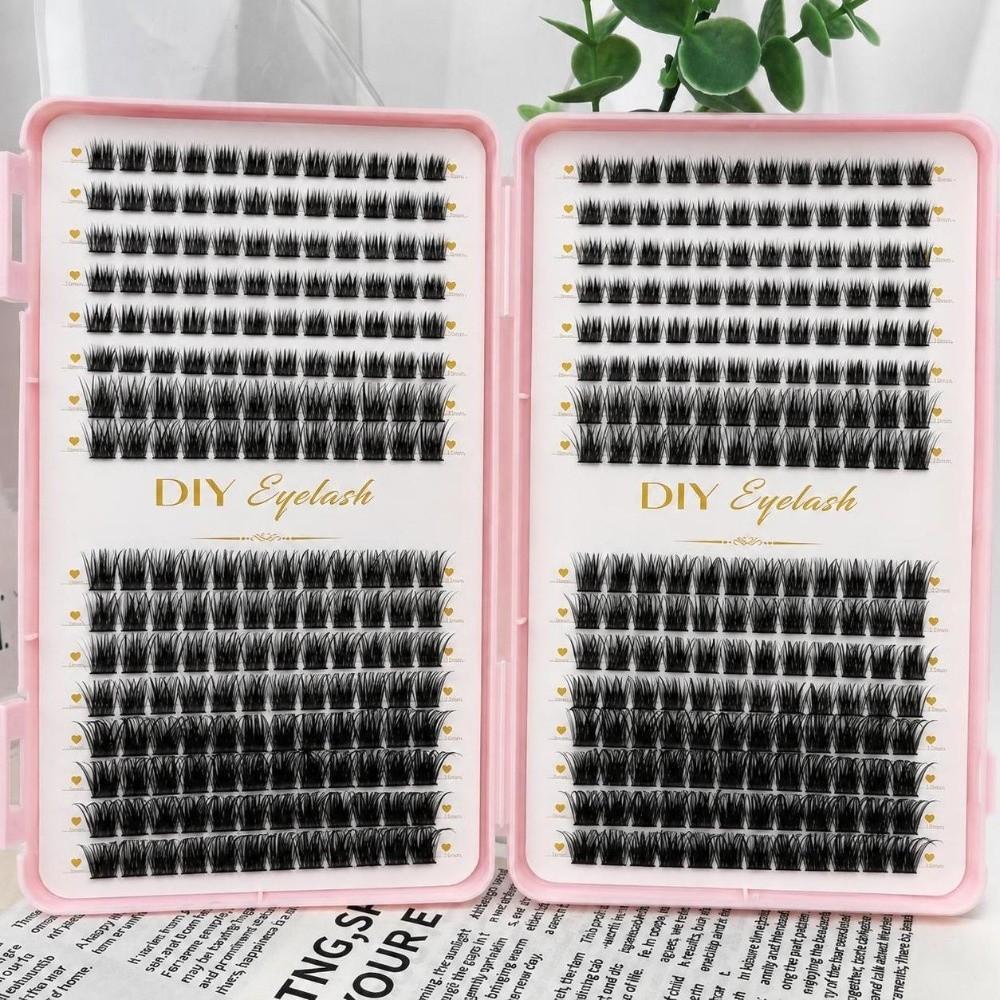 Curly and Thick Fluffy Volume Lashes Enlarge Eyes Anime Eyelash Clusters  For Beginners