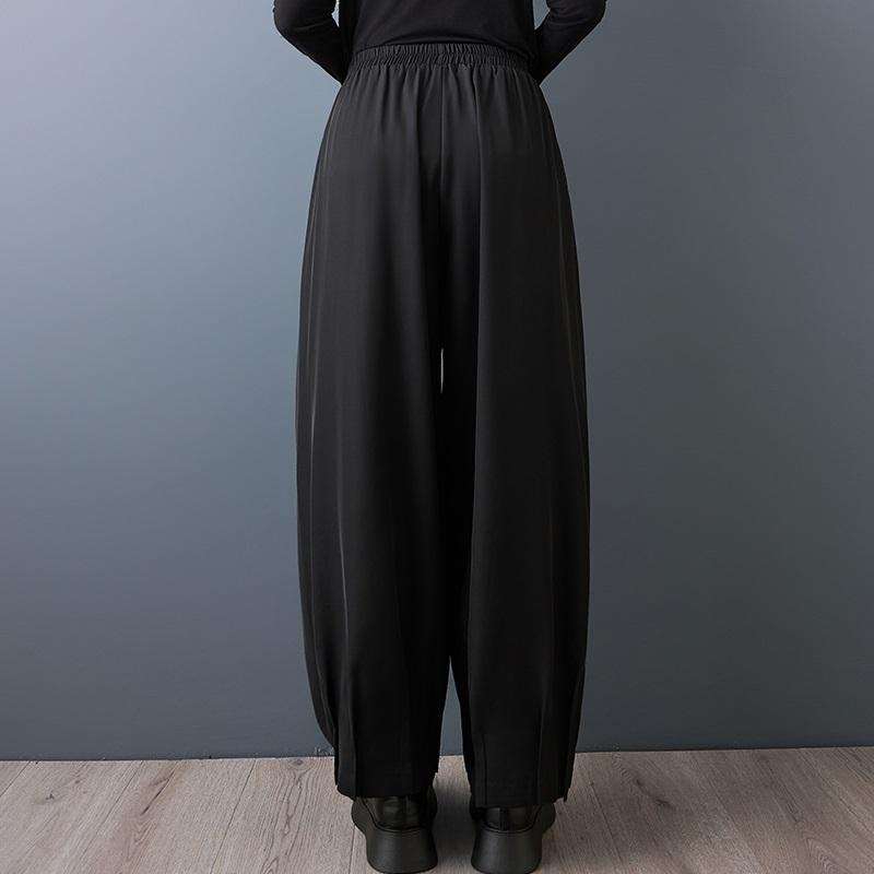 Plus Size Black Vintage High Waist Casual Loose Spring Summer Autumn Harem Pants Women Trousers
