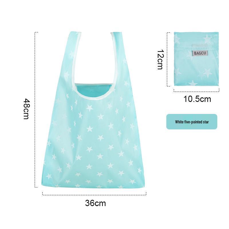 Eco-Friendly Foldable Tote Bag with Logo - Large, Portable, Storable, In Stock