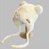 Warm Thickened Knitted Hat Windproof Bear Ears Knitted Hat New Plush Hat  for Women Girls