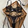 Hot-Selling Translucent Bow Ribbon Lingerie Set - Temptation Flirting Bra 201