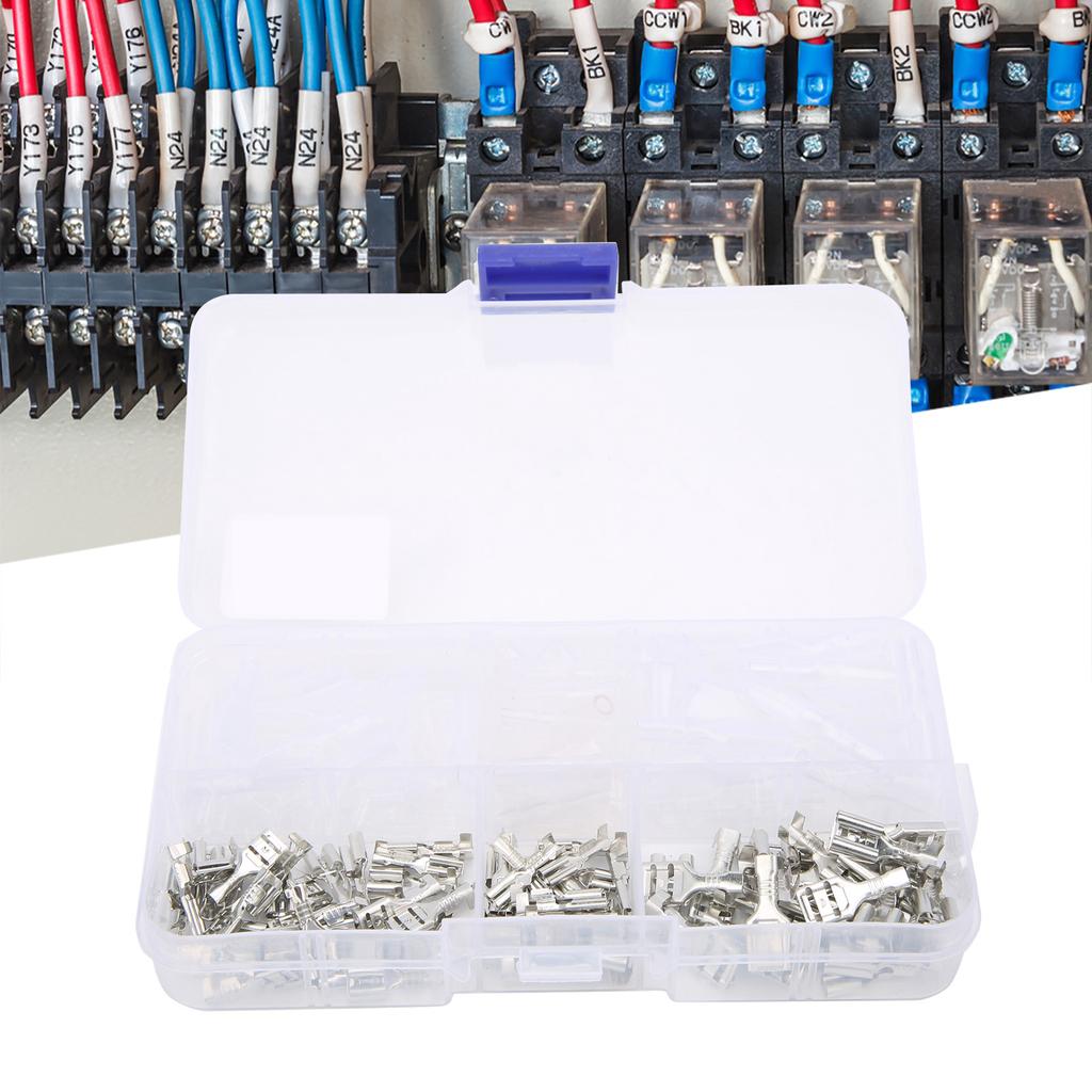 150pcs 2.8/4.8/6.3mm Insulated Crimp Terminals Electrical Wire Connectors Assortment Kit