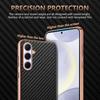 Custodia per Telefono con Motivo a Fibra di Carbonio per Samsung Galaxy A17 A37 A57 A56 A36 A26 A16 A06 A55 A35 A25 A15 A05S A54 A34 A14 Cover in TPU