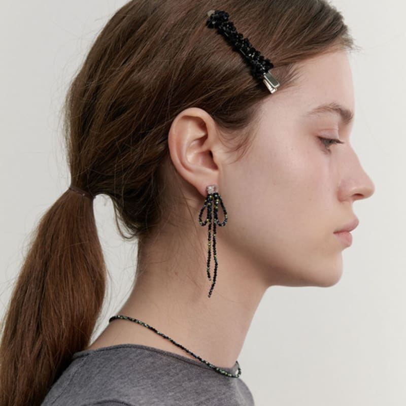 LIEBE MICH MONSTER Glänzende Perle Schleifen Haarspange (L241MHA020)