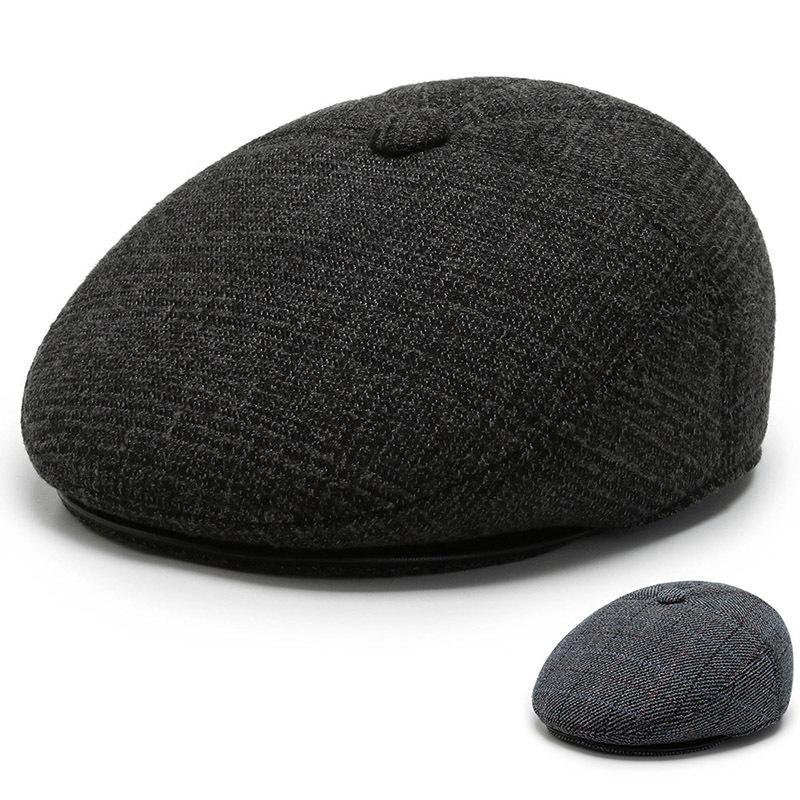 New Autumn and Winter Cap Men's Ear Hat Winter Grandpa Hat Warm and Cold Hat