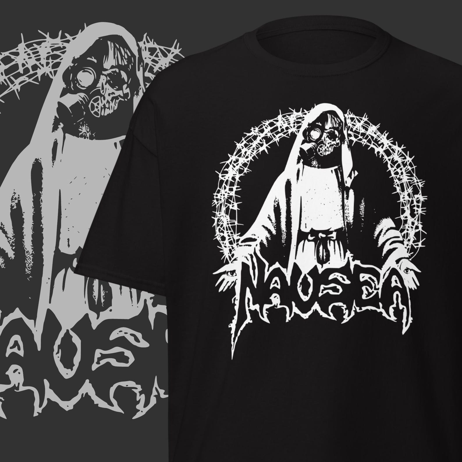 Nausea Band T-Shirt Old School Crust Punk Merch Vintage Metal Clothing Anarcho-Punk Merch S
