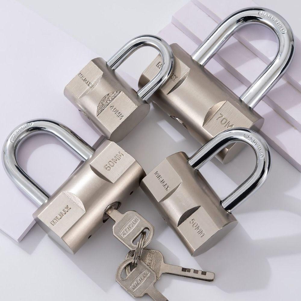 Anti-theft Design Heavy Duty Padlock With Keys Waterproof Padlock  Storage Protection