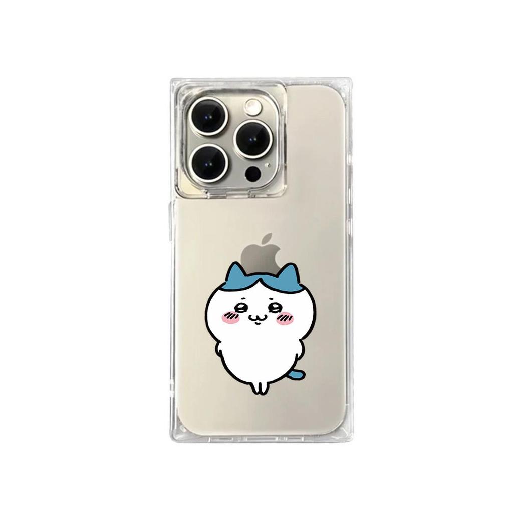 Clear Square Back Tube Case Protection For iPhone 13 14 Pro Max 12 16 ProMax 15 Plus 11 Anti-Oxygen,Big Ikawa Pattern Casing