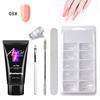 Painless Extension Glue Nail Art Paper Free Tray Quick Extension Crystal Nail Mold Painless Crystal Glue Set