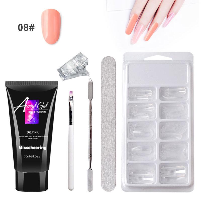 Painless Extension Glue Nail Art Paper Free Tray Quick Extension Crystal Nail Mold Painless Crystal Glue Set