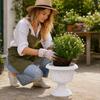 Garden Planter Pot 4 Pcs Plastic Urn Planters Large 12 Inch Outdoor Pots Traditional Round Classic Flower Pots for Wedding Party Event