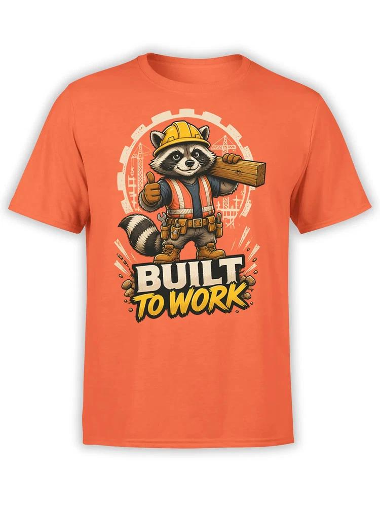 Hardhat Raccoon Construction Tshirt Unisex S