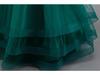 Girls' Red Embroidered Long Evening Dress - Christmas Princess & Performance Outfit