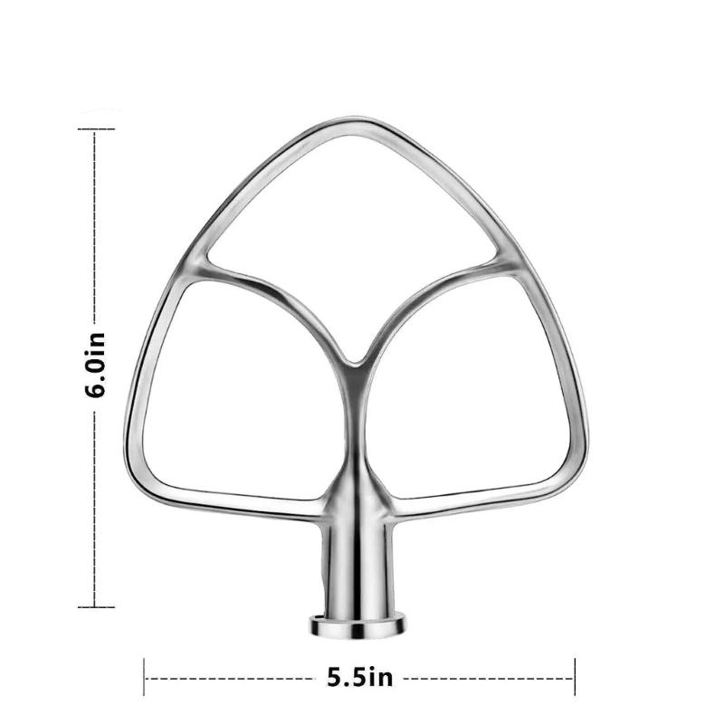 Stainless Steel Flat Beater for 4.5-5QT Mixer Beater Paddle Tilt Head Stand Mixer Paddle Attachment Dishwasher Safe