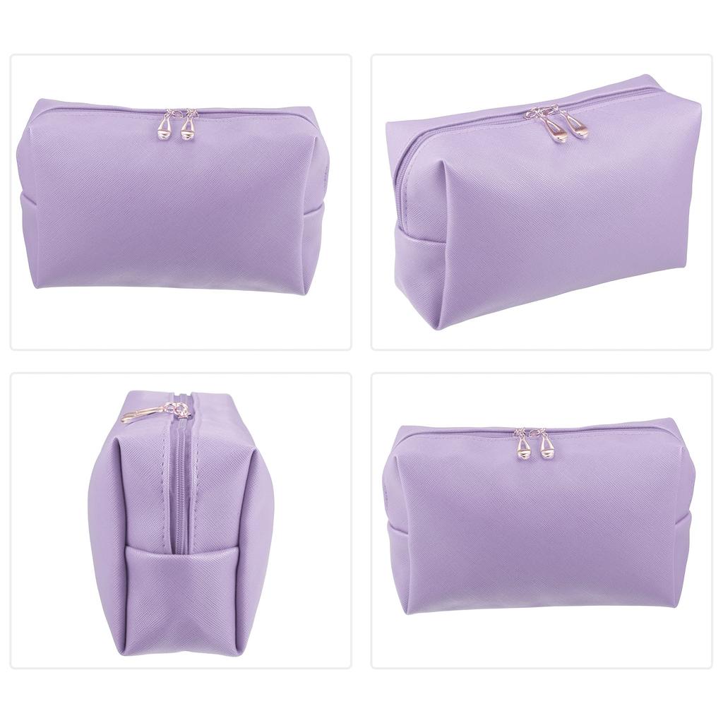 VOCOSTE Waterproof Travel Cosmetic Bag with PU Leather Case for 1 Purple Women, Pc,