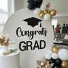 Felt Material Graduation Sailboard Stickers Black Cap Graduation Party Backdrop  Ceiling Background