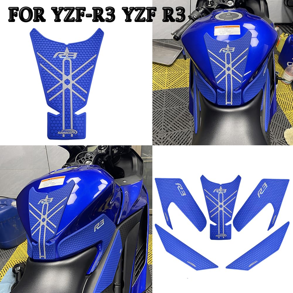 XIAMAOZPR FOR 2023 YZF-R3 YZF R3 Motorcycle Tank Pad Protector Sticker Decal Gas Knee