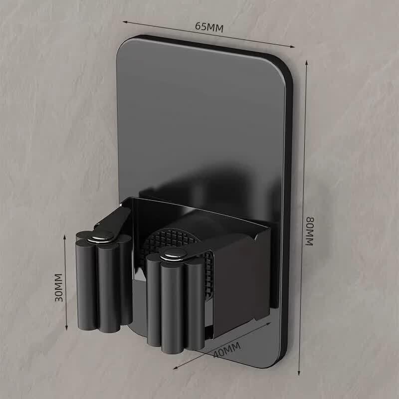LIEI Gunmetal Grey Stainless Steel Mop & Broom Holder