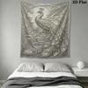 Peacock Wall Tapestry Aesthetic Wall Hanging Printed Fabric Blanket Decorative Tapestries for Bedroom Living Room Home Decor