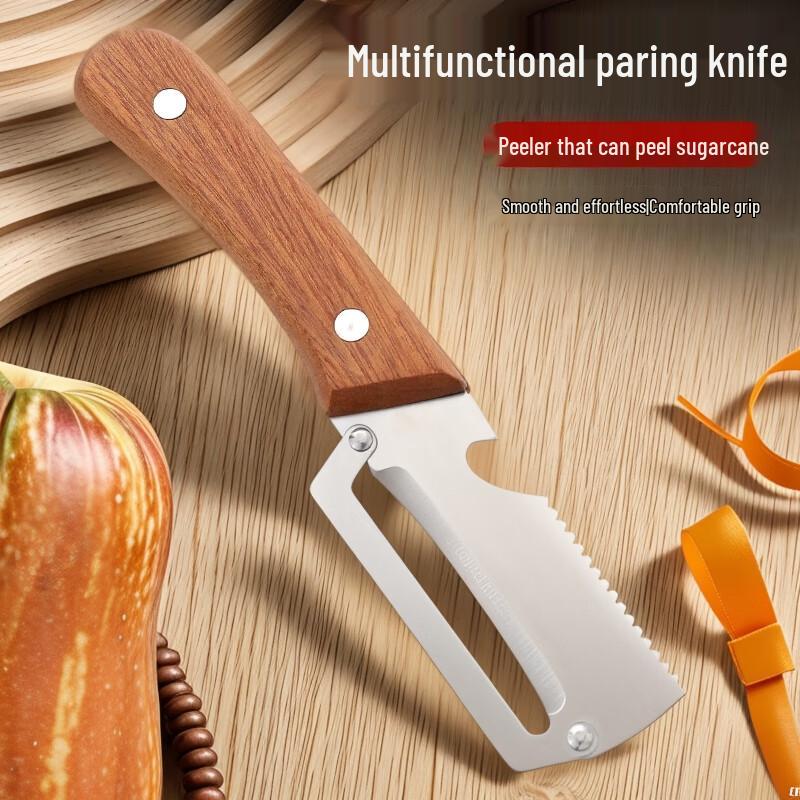 Pelapatate Multifunzione con Manico in Legno