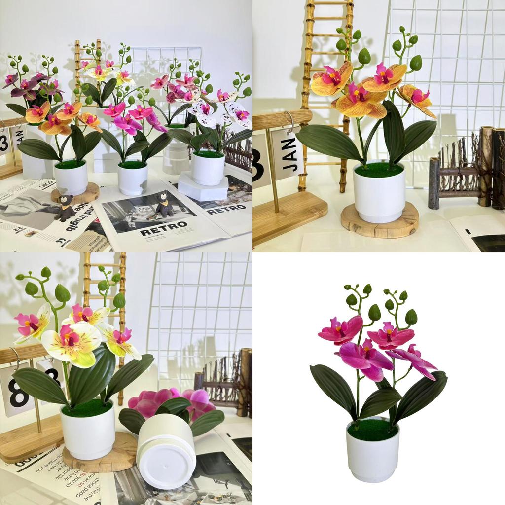 Butterfly Orchid 3d Faux Plant Decor With Plastic Material For Home And Event Use