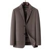Men's Double-Sided Wool Casual Suit with Detachable Down Liner, Single-Breasted, Ideal for Autumn/Winter, Suitable for Middle-Aged and Young Men