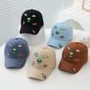 Children's Alien Embroidery Duckbill Cap - Spring/Autumn Korean Cartoon Style Hat for Boys and Girls
