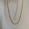 Stainless Steel Gold Rope Chain Necklace Statement Swag 316L Stainless Steel Twisted Necklace Chain